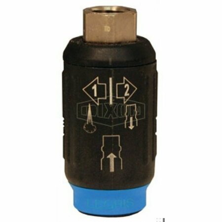 DIXON Legris by  Industrial Automatic Quick Disconnect Safety Coupler, 1/4 in Nominal, Composite, Domestic 9415U0614